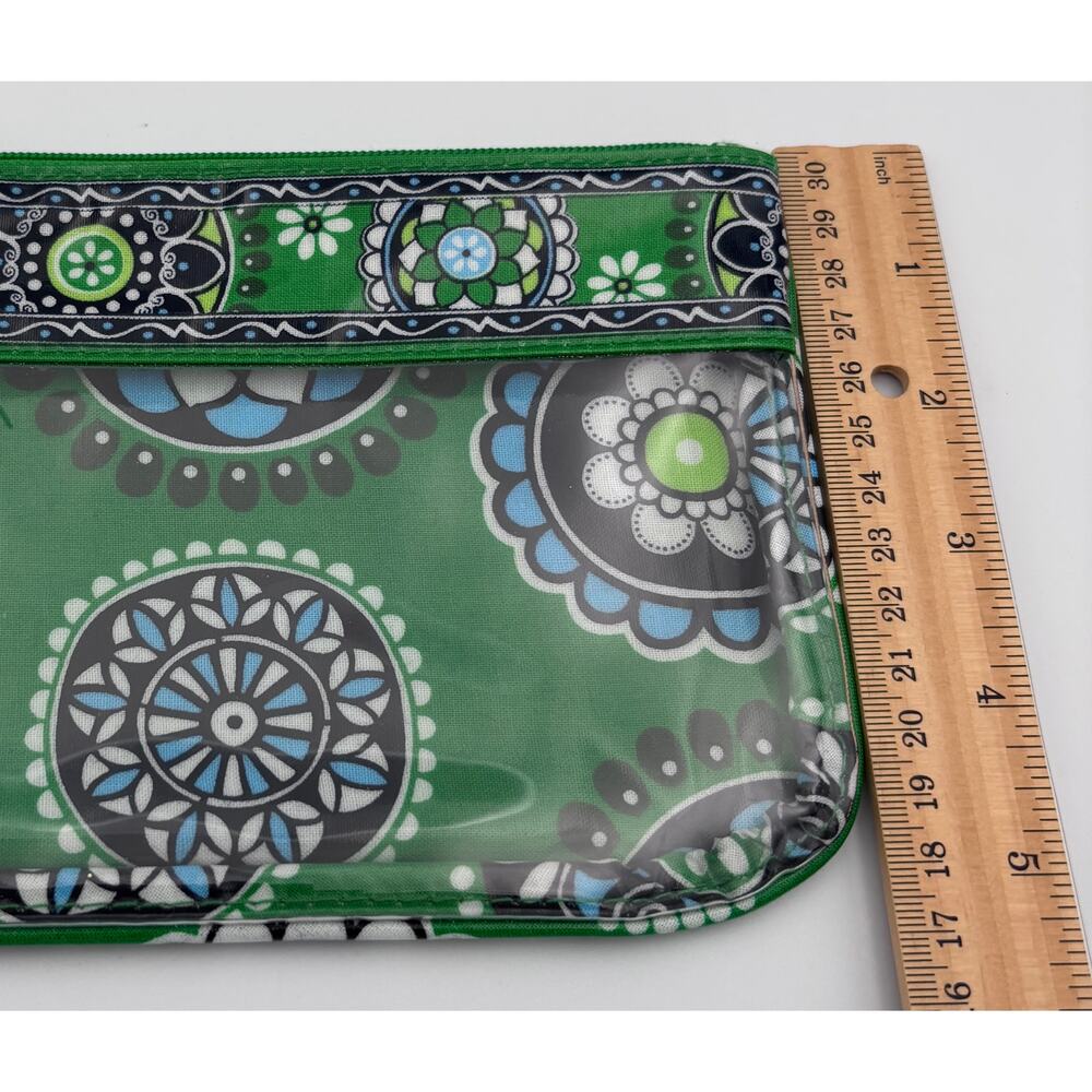 Vera Bradley Cupcakes Green Wristlet Zip Cosmetic Travel Clutch Retired Print - Picture 7 of 7